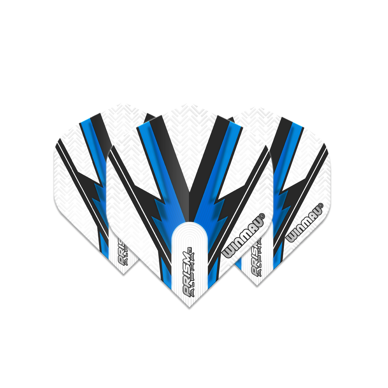 Winmau Prism Alpha Standard Dart Flight - White. Blue & Black