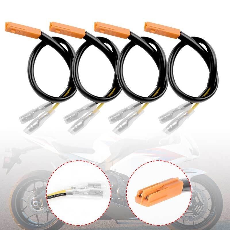4X Turn Signal Adapter Plugs Connector Wire Cable For Honda CBR1000RR 2004-12