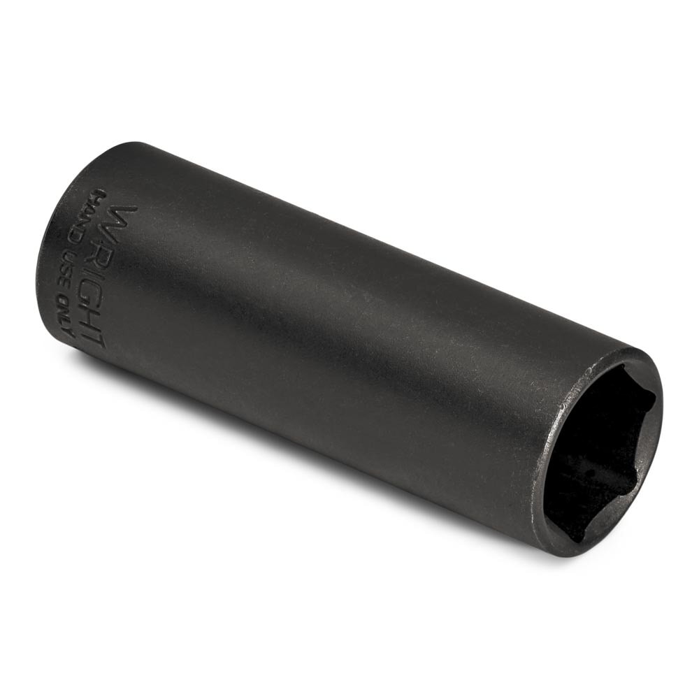 Wright Tool 34532 1/2" Drive Black Finish Deep Socket 6 Point SAE 1"