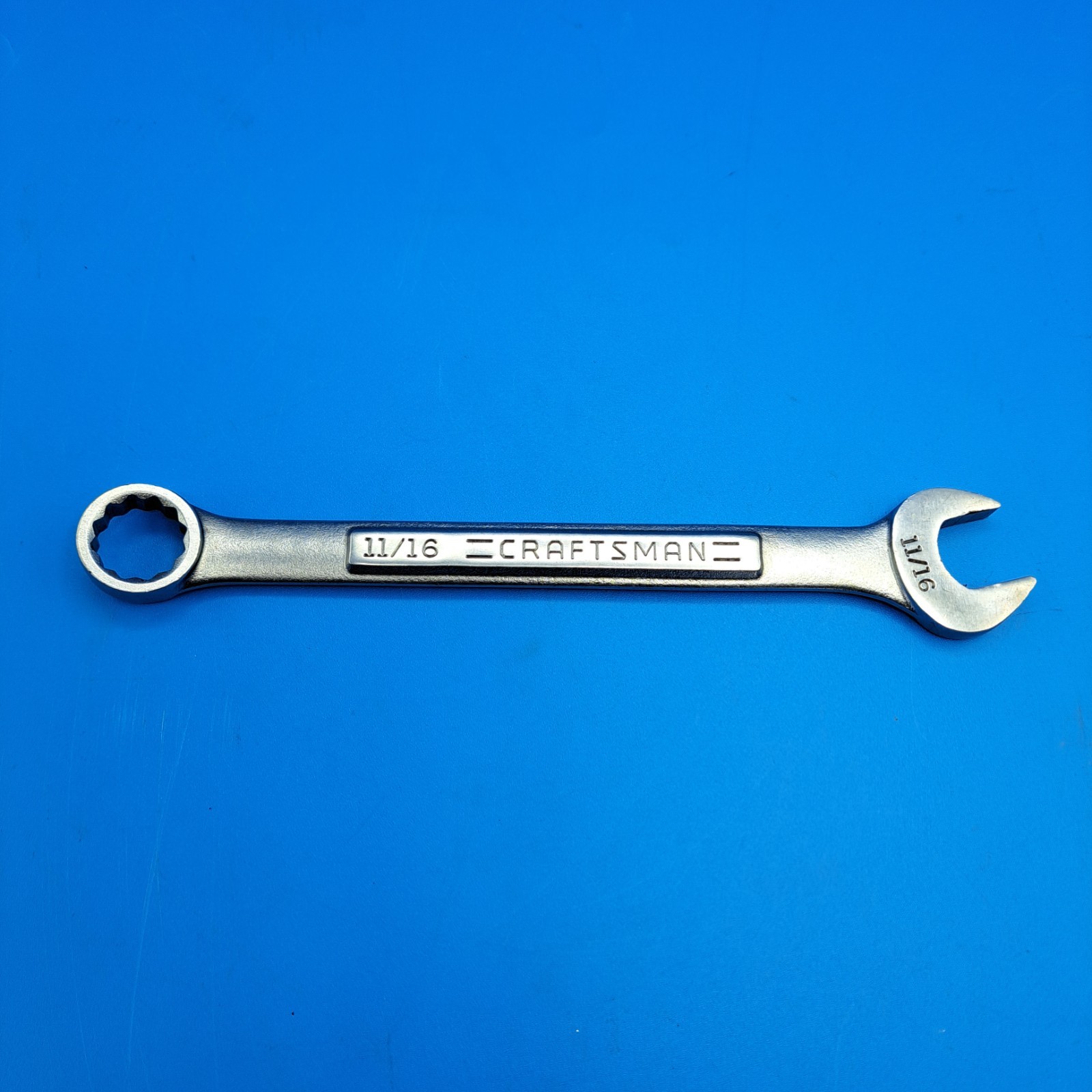 Vintage Craftsman 11/16" Combination Wrench, No 44698, Mfr Code -VɅ-, Forged USA