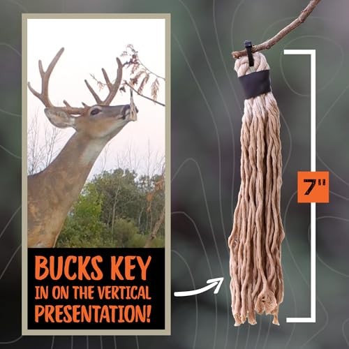 HempScent Mock Scrape Tassels for Deer Hunting, Absorbent Rope 3 Pack | Create
