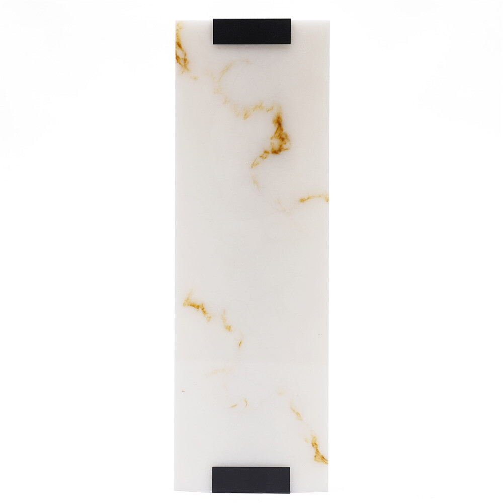 Marble Wall Light Hand Carved Alabaster Rectangular Sconce LED Indoor Wall Lamp