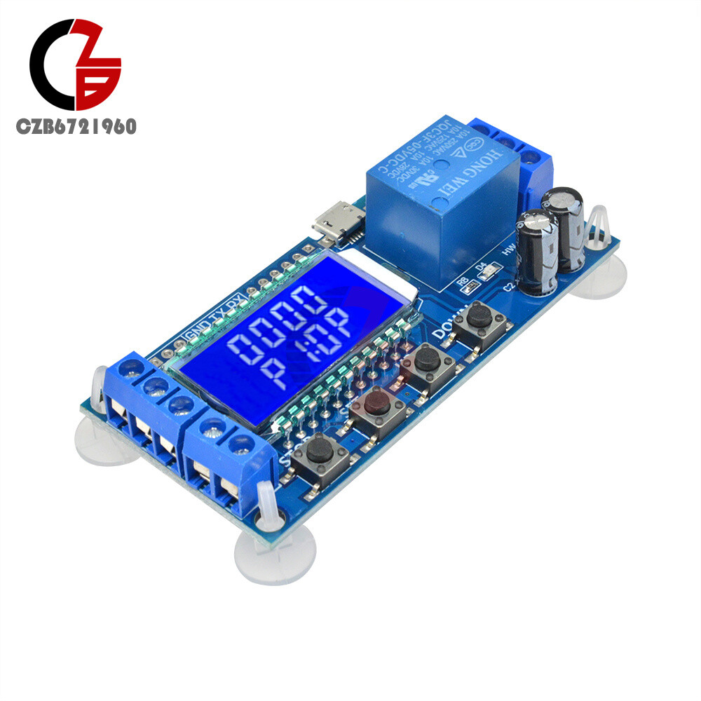 5V Time Delay Relay Module Trigger Cycle Timming Circuit Switch LCD USB Board