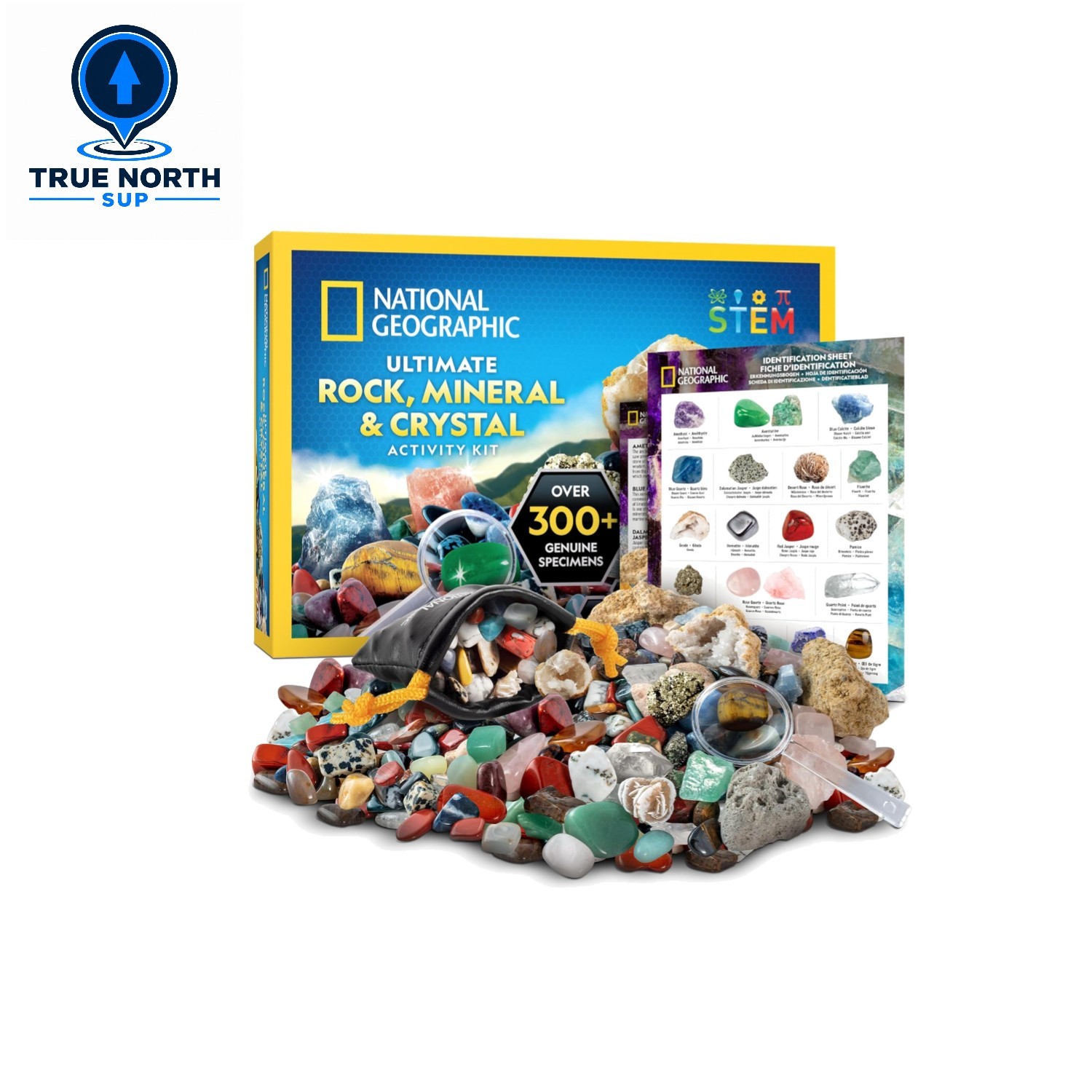 National Geographic 300+ Piece Rock Collection Kit for Kids – Geode Exploration