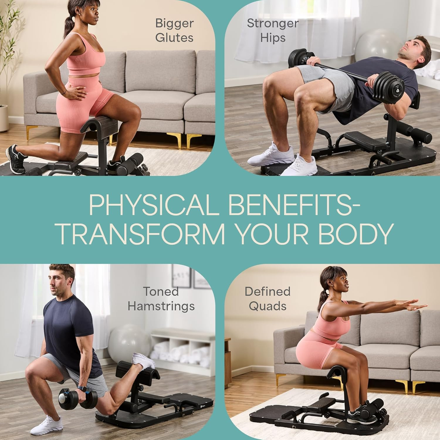 Hip Thrust Machine – Adjustable Glutes Workout Equipment for Home – Gluteblast F