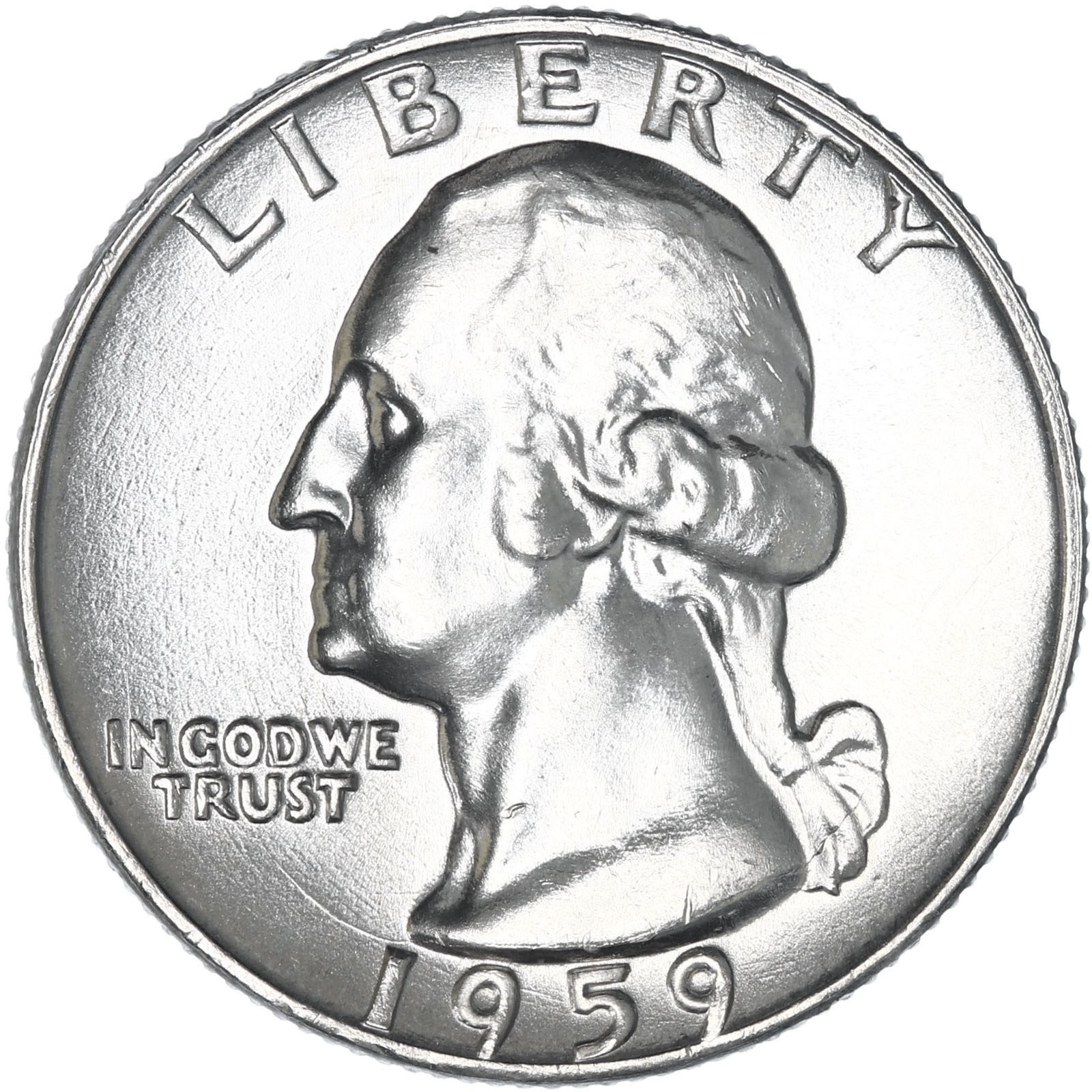 1959 D Washington Quarter 90% Silver Choice BU US Coin