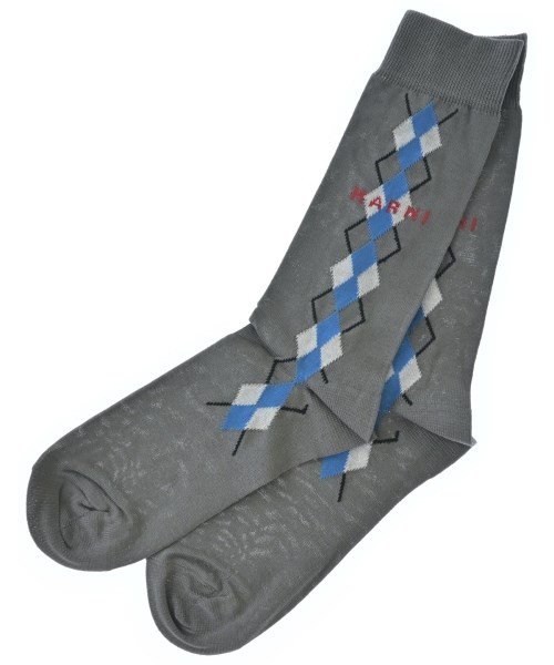 MARNI Accessories (Other) GrayxBluexWhite(Argyle) M 2200704088108