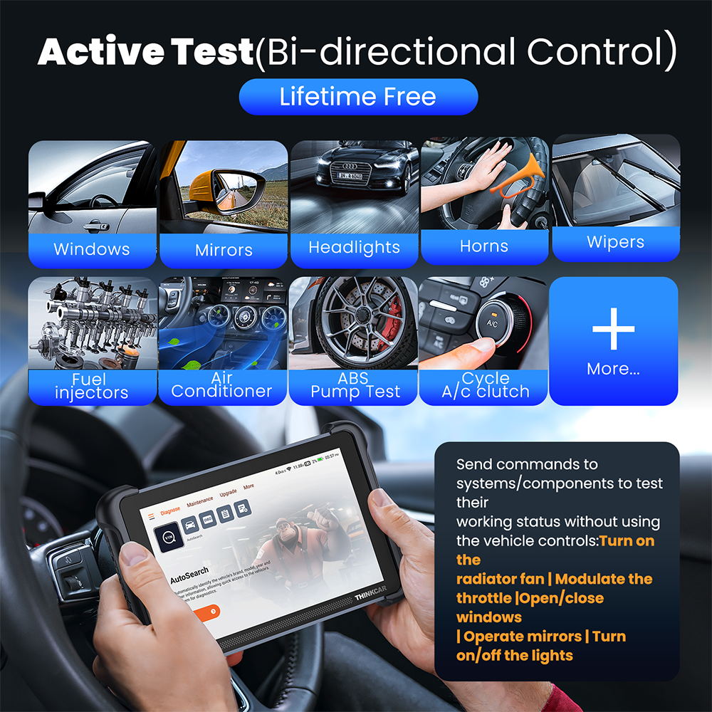 2025 ThinkScan 689BT Bidirectional Full System OBD2 Car Diagnostic Scanner Tool