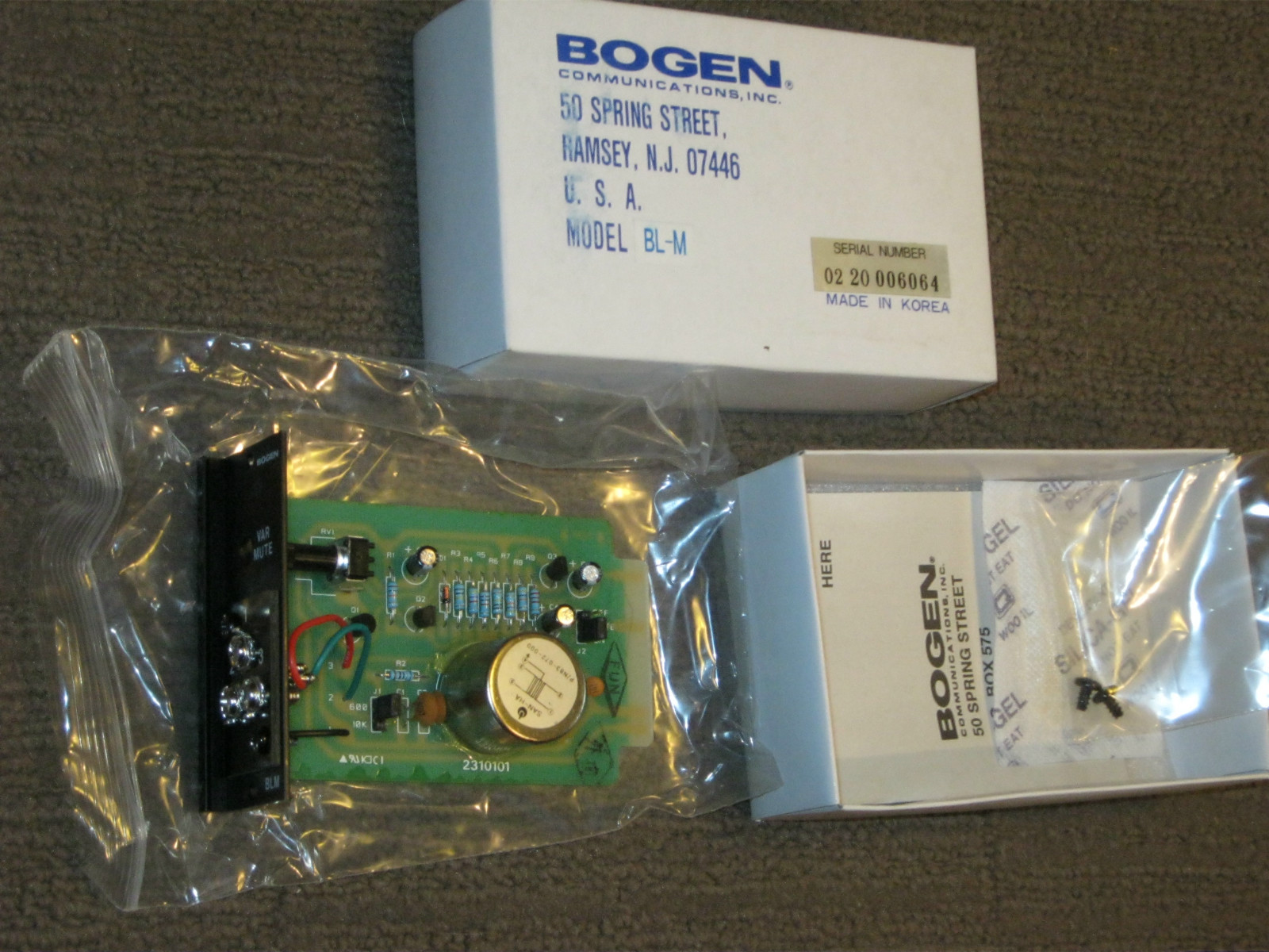Bogen Communications BLM, D-Series Line Input with Muting