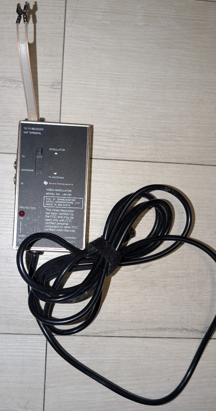 Texas Instruments UM1381 Video Modulator RF Switch Box Tested Works