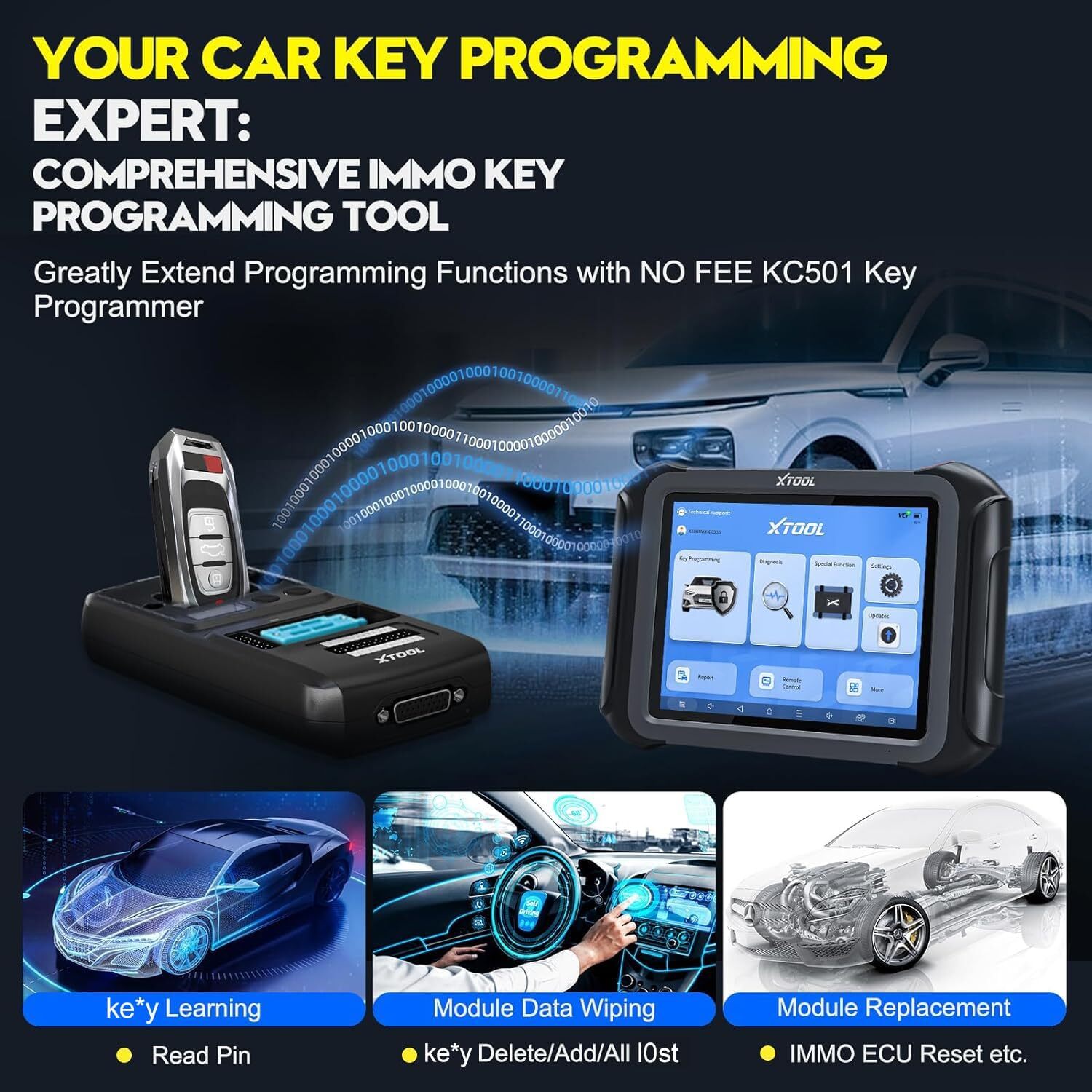 USED XTOOL X100 MAX IMMO Key Programmer Auto Diagnostic Tool Topology Mapping