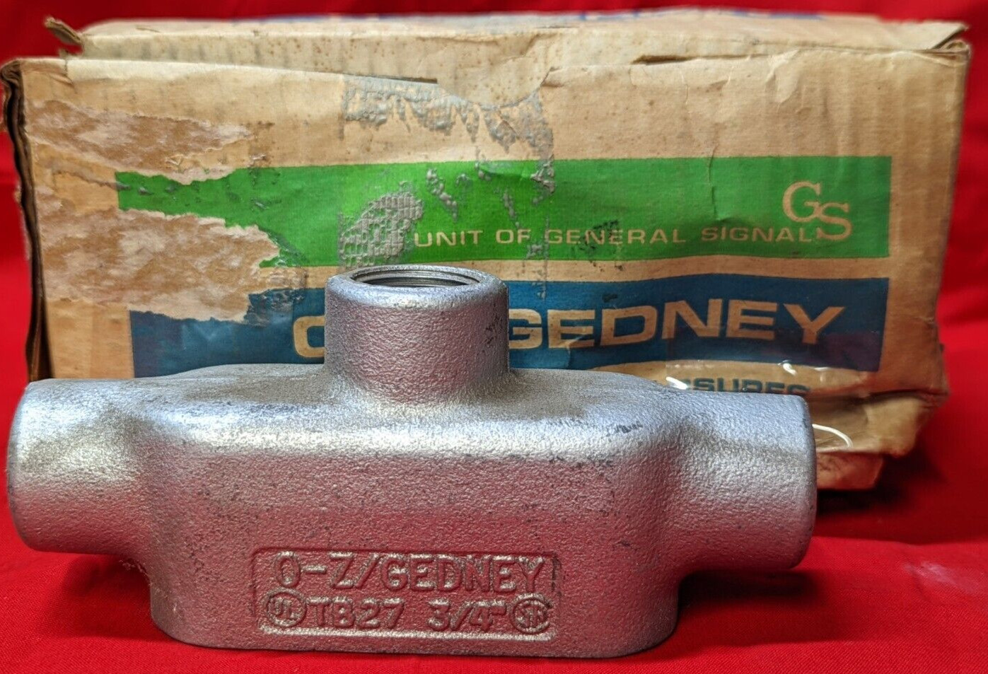 OZ GEDNEY 3/4" FORM 7 CONDUIT BODY TYPE TB STEEL  ZINC PLATED TB27 **BOX OF 5**