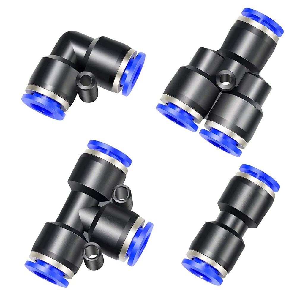 40x Quick 6mm OD 1/4 Inch Plastic Pneumatic Push Connector Air Line Fitting A975