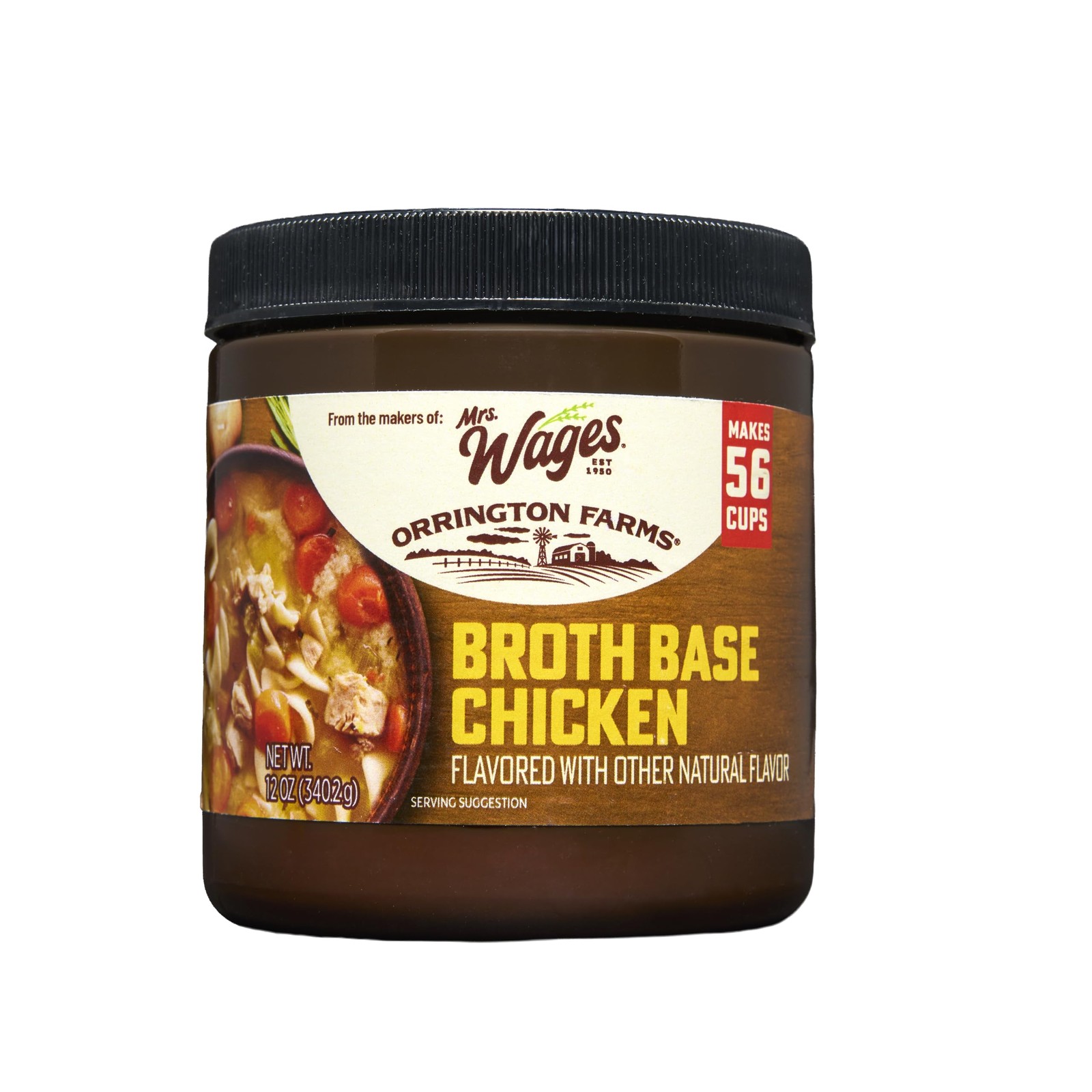 Mrs. Wages & Orrington Farms Chicken Broth Base, 12 Ounce (Pack of 1)