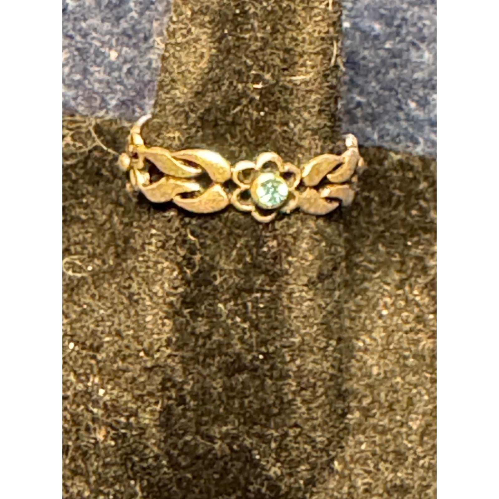 2 925 Silver Toe Rings Filigree and Topaz Gem Size 5