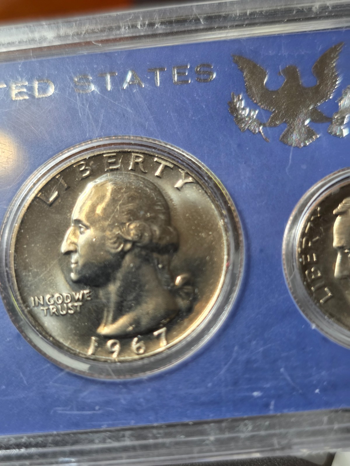 1967 us special mint set 5 coins half dollar replaced