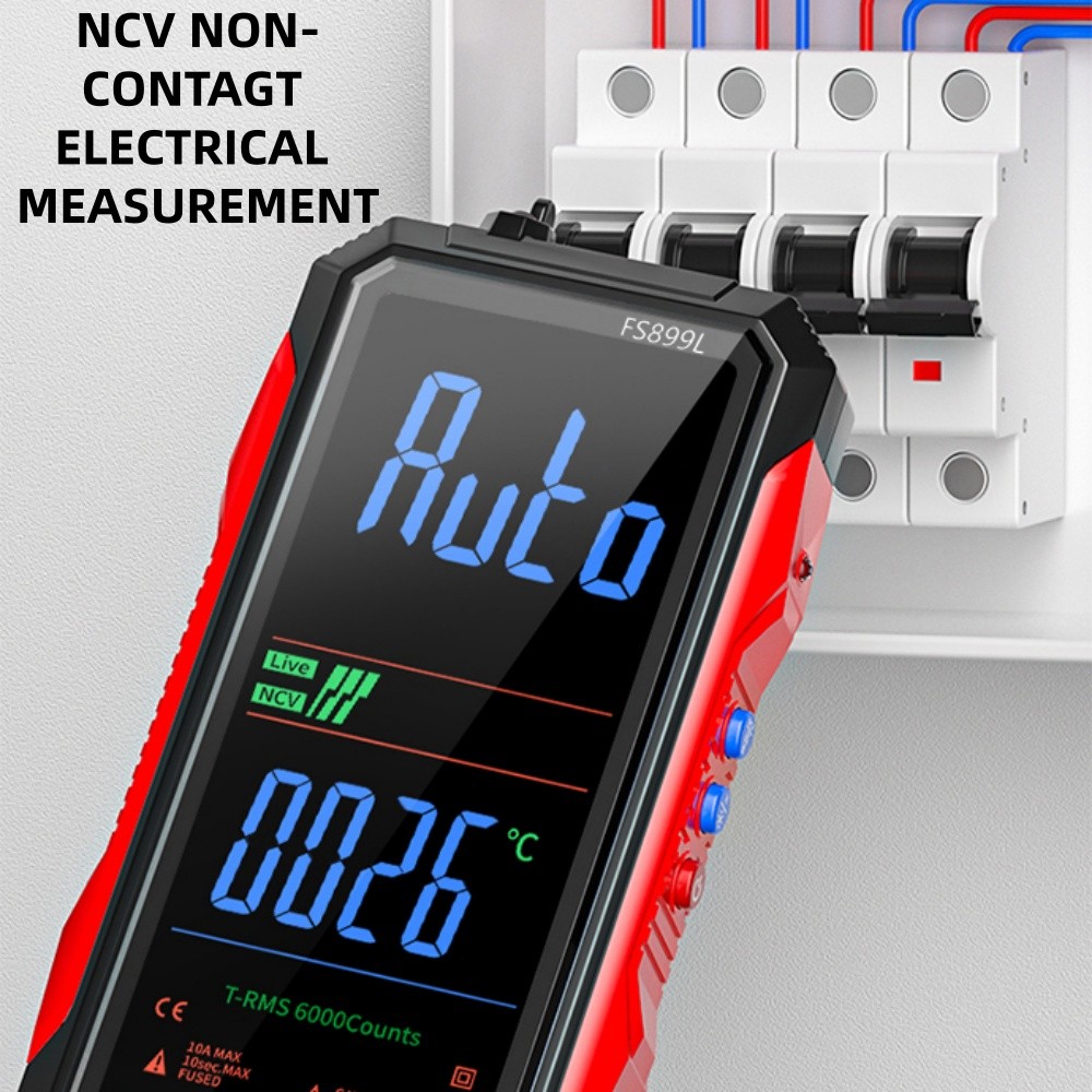TRMS 6000 Counts Digital Multimeter Tester Auto-Ranging Voltmeter Colour Display
