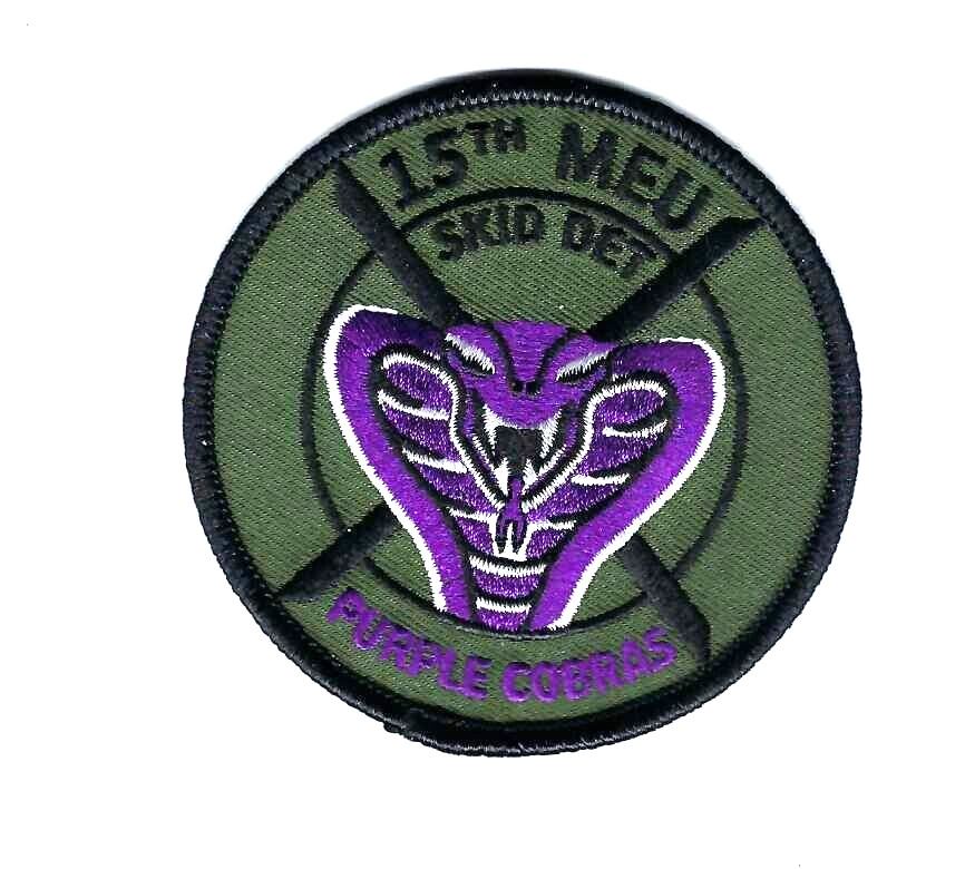 PATCH MARINES USMC 15th  MEU SKID  DET PURPLE COBRAS
