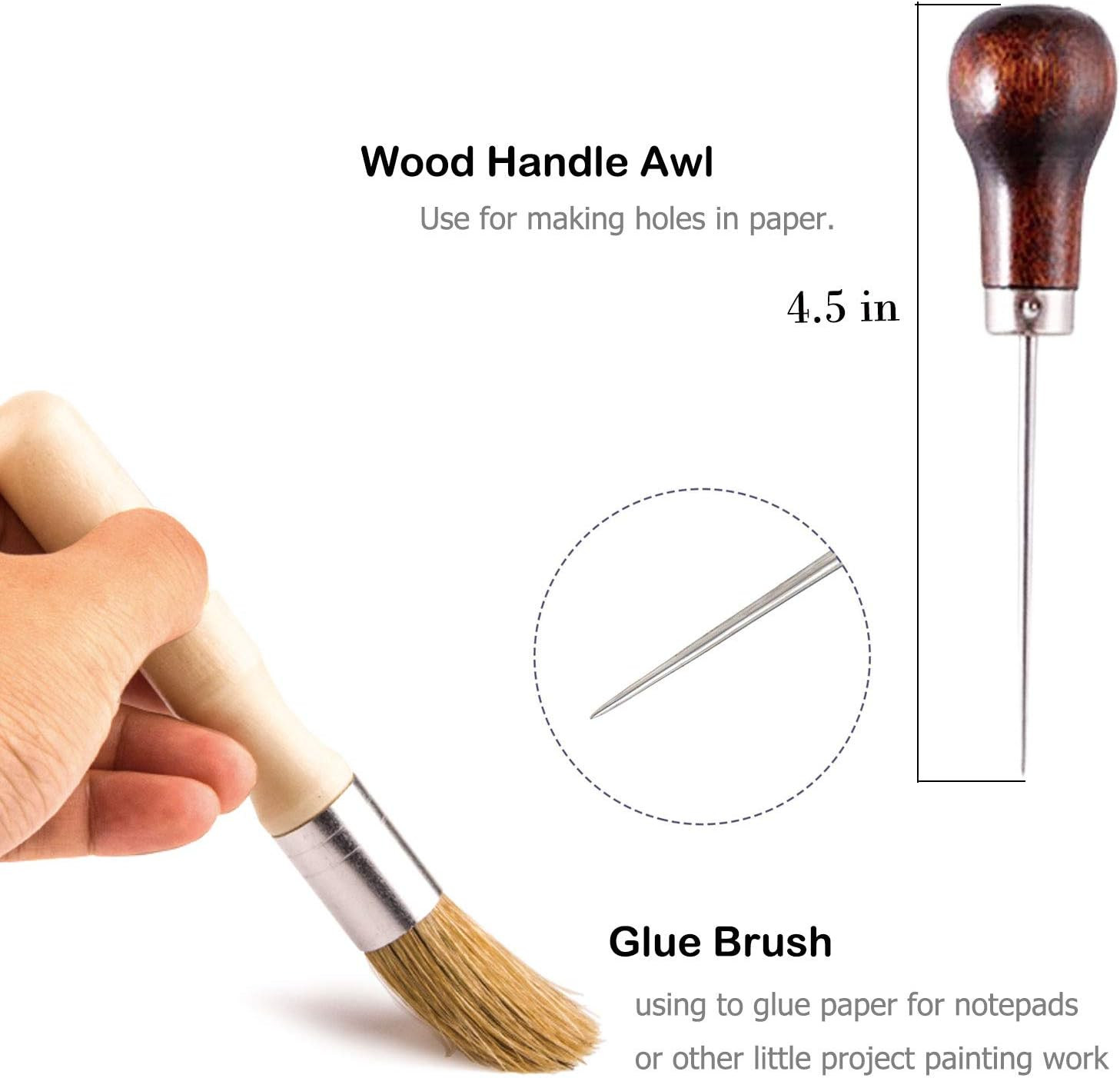 Bookbinding Kit - Bookbinding Supplies, Hand Book Binding Starter Tools Set wit