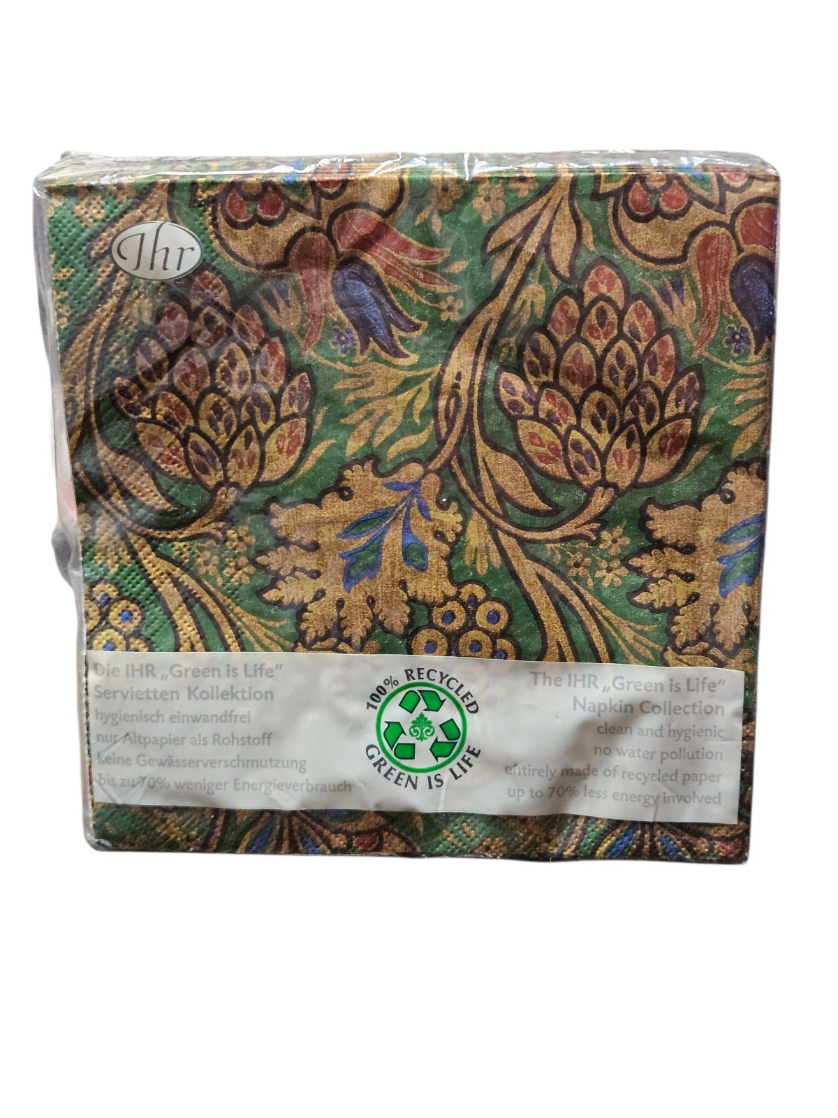 Die IHR Floral Green Is Life Paper Napkins New Pack 20 Decoupage