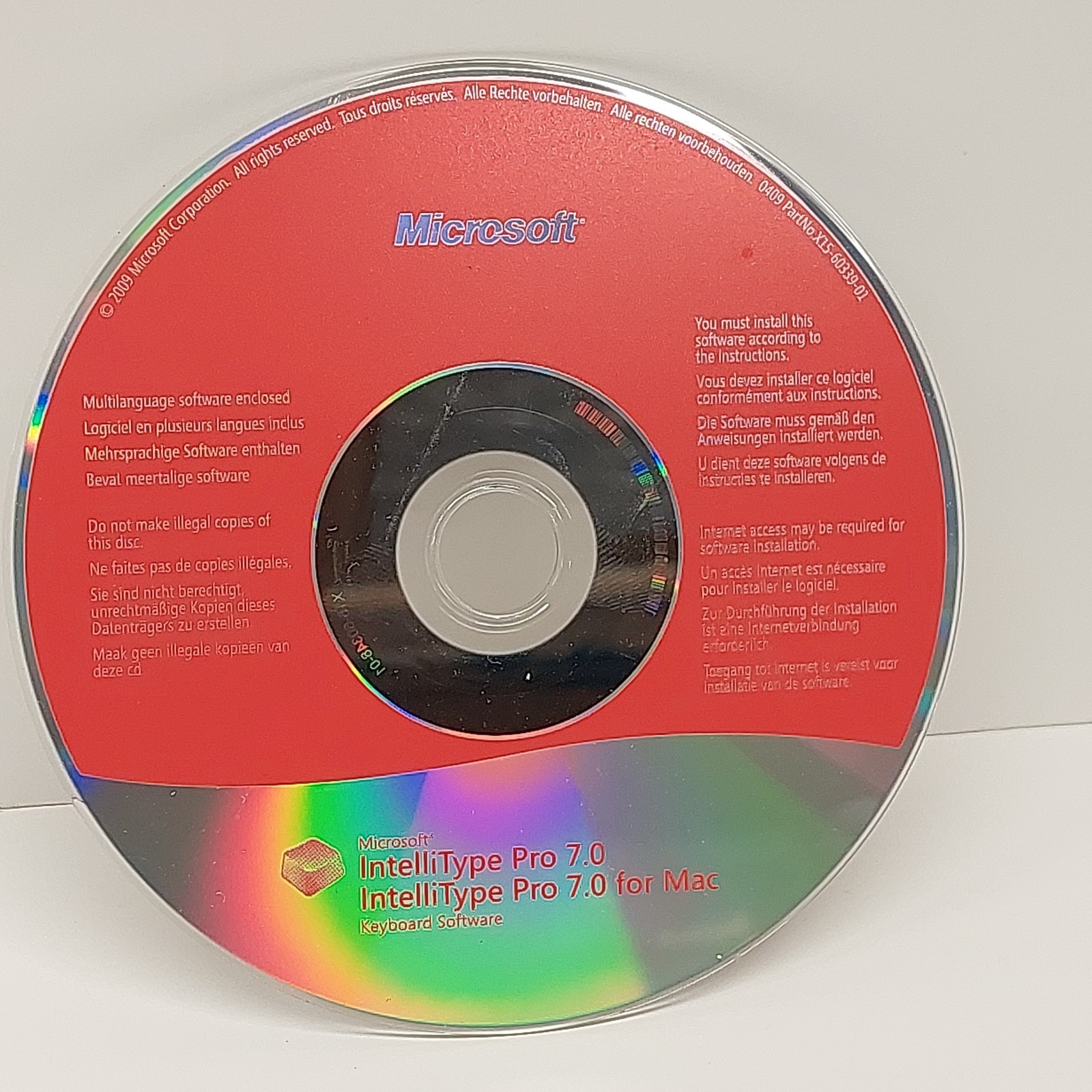 Microsoft IntelliType Pro 7 - PC MAC CD-Rom software Free Shipping