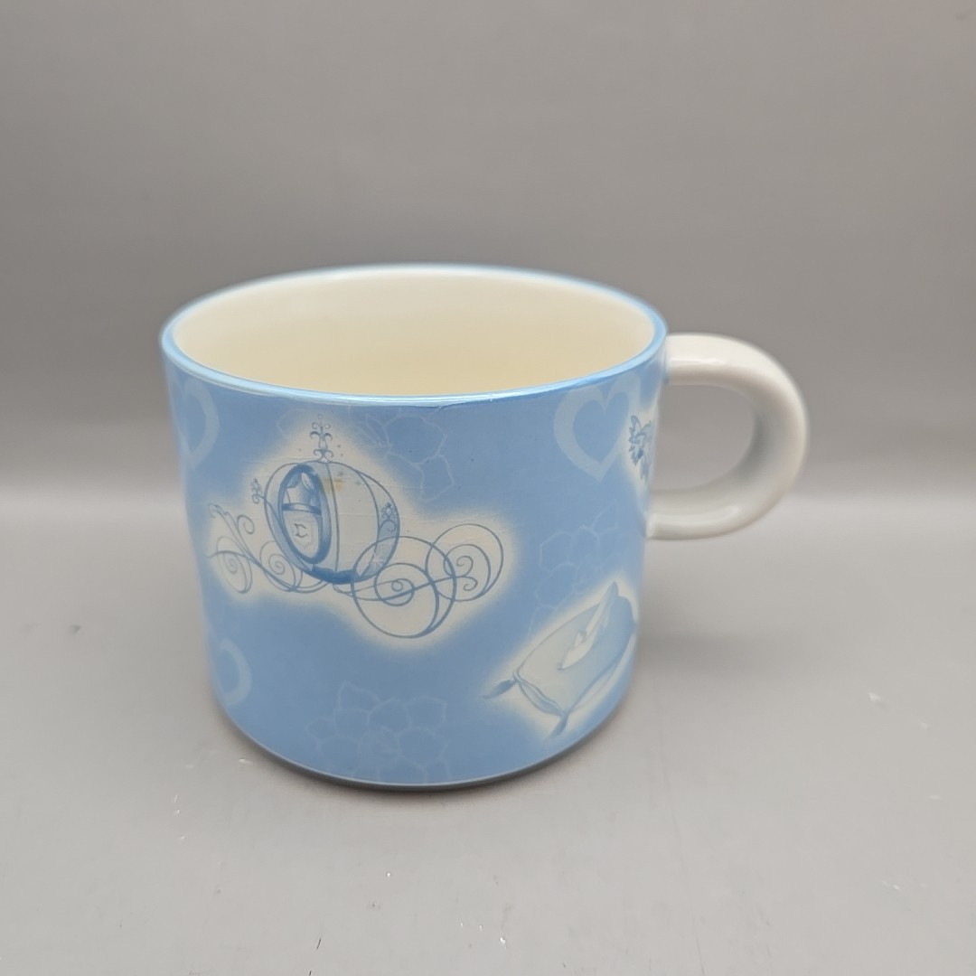 Disney Royal Doulton Cinderella Blue & White Ceramic Single Handle Mug Cup