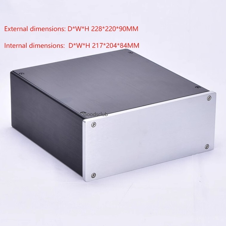Power Amplifier Chassis DIY Full Aluminum Case DAC AMP Shell Size 228*90*220MM