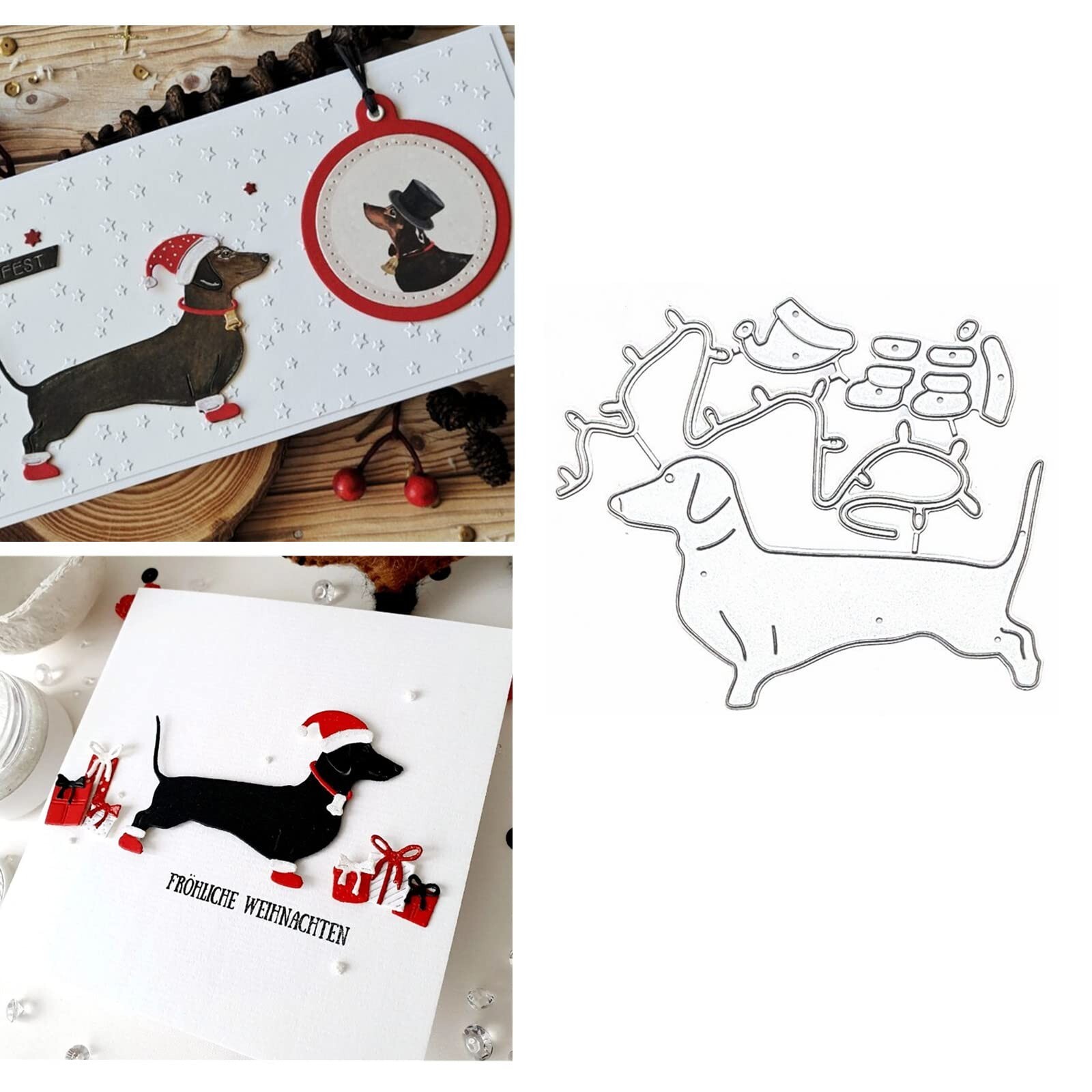 Dachshund Dog Metal Die Cuts,Cute Animal Dog Frame Cutting Dies Stencils DIY ...