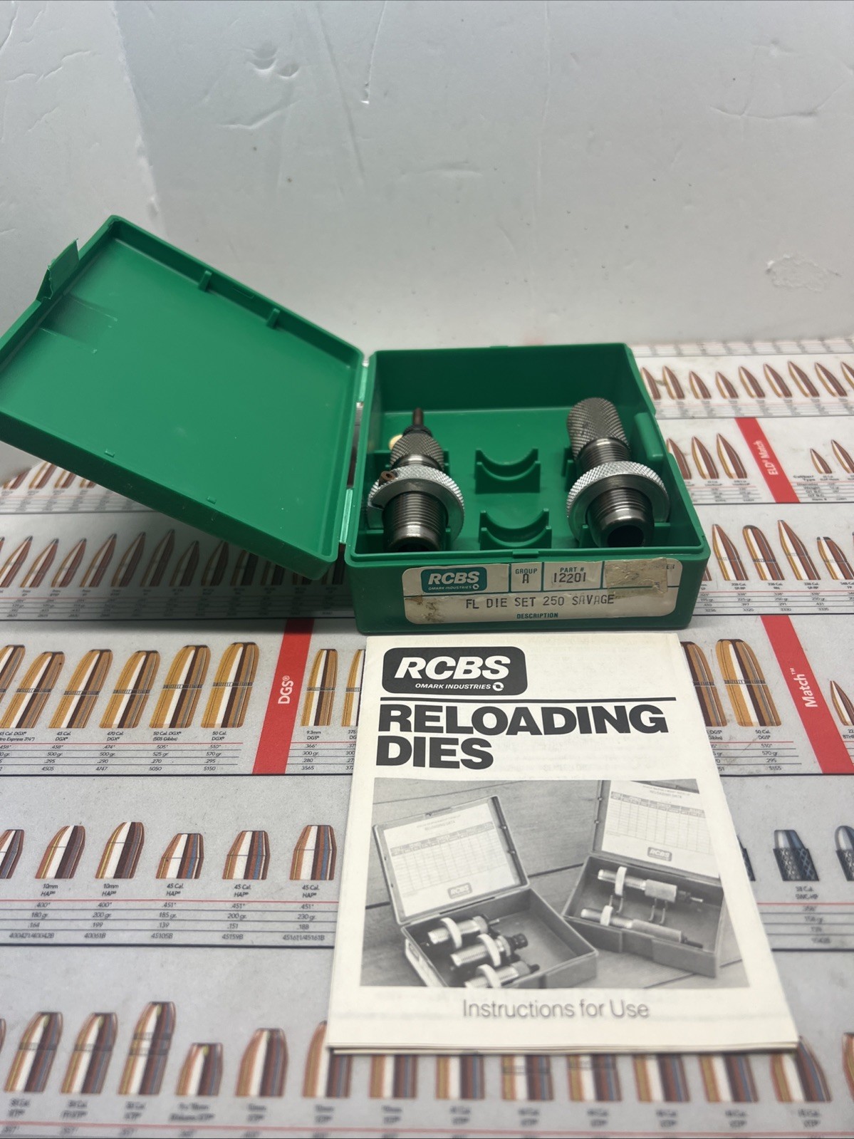 RCBS F.L. RELOADING 2 -DIE SET FOR THE 250 SAVAGE