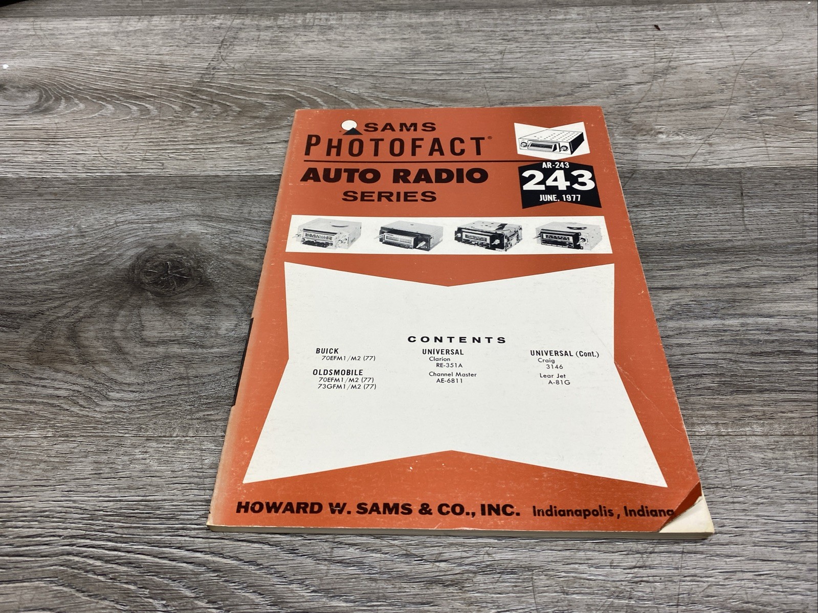 Sams Photofact Auto Radio Series Vol 243 June 1977 AR-243 Buick Olds Universal