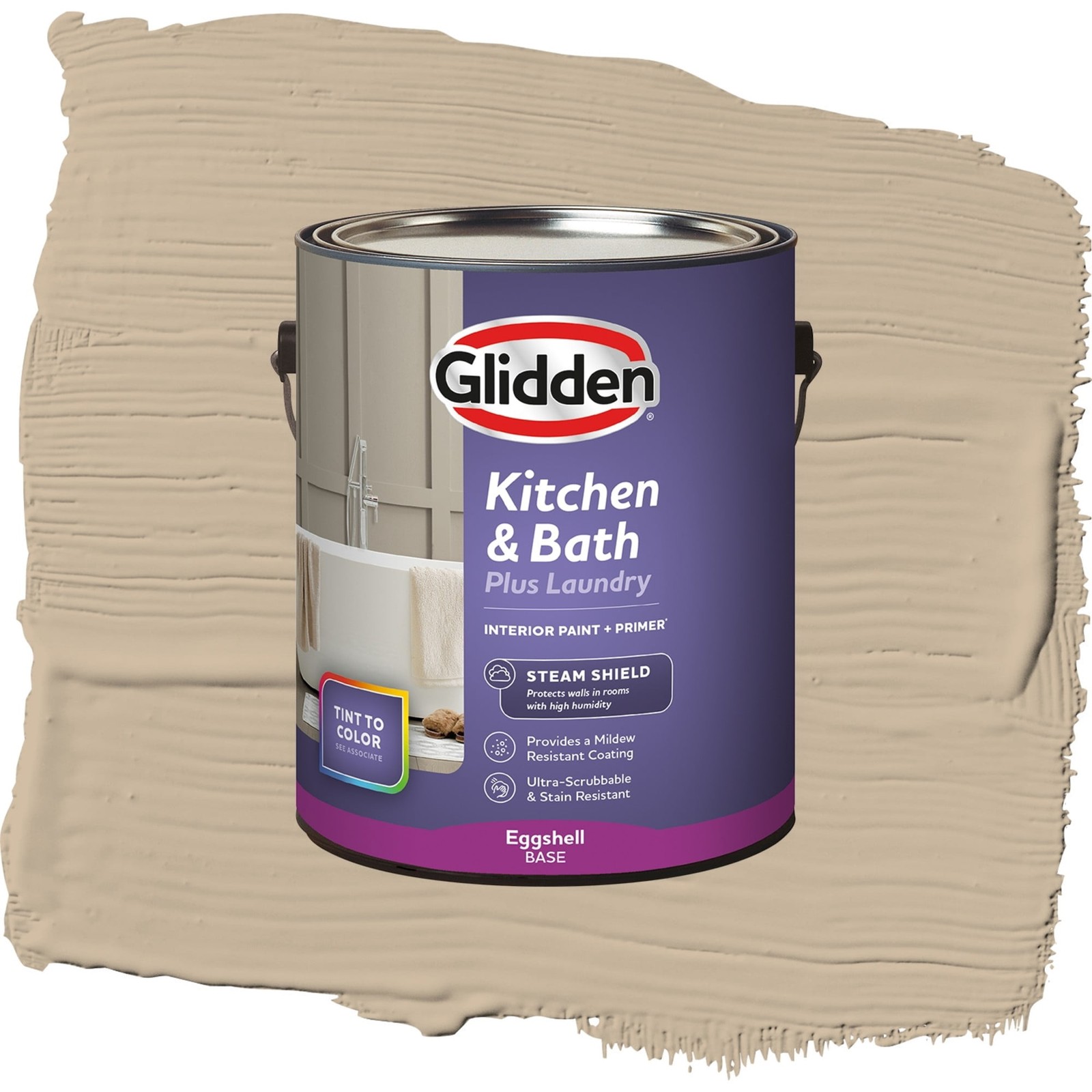 Kitchen Bath & Laundry Best Beige / Beige Eggshell Interior Paint W/ Primer