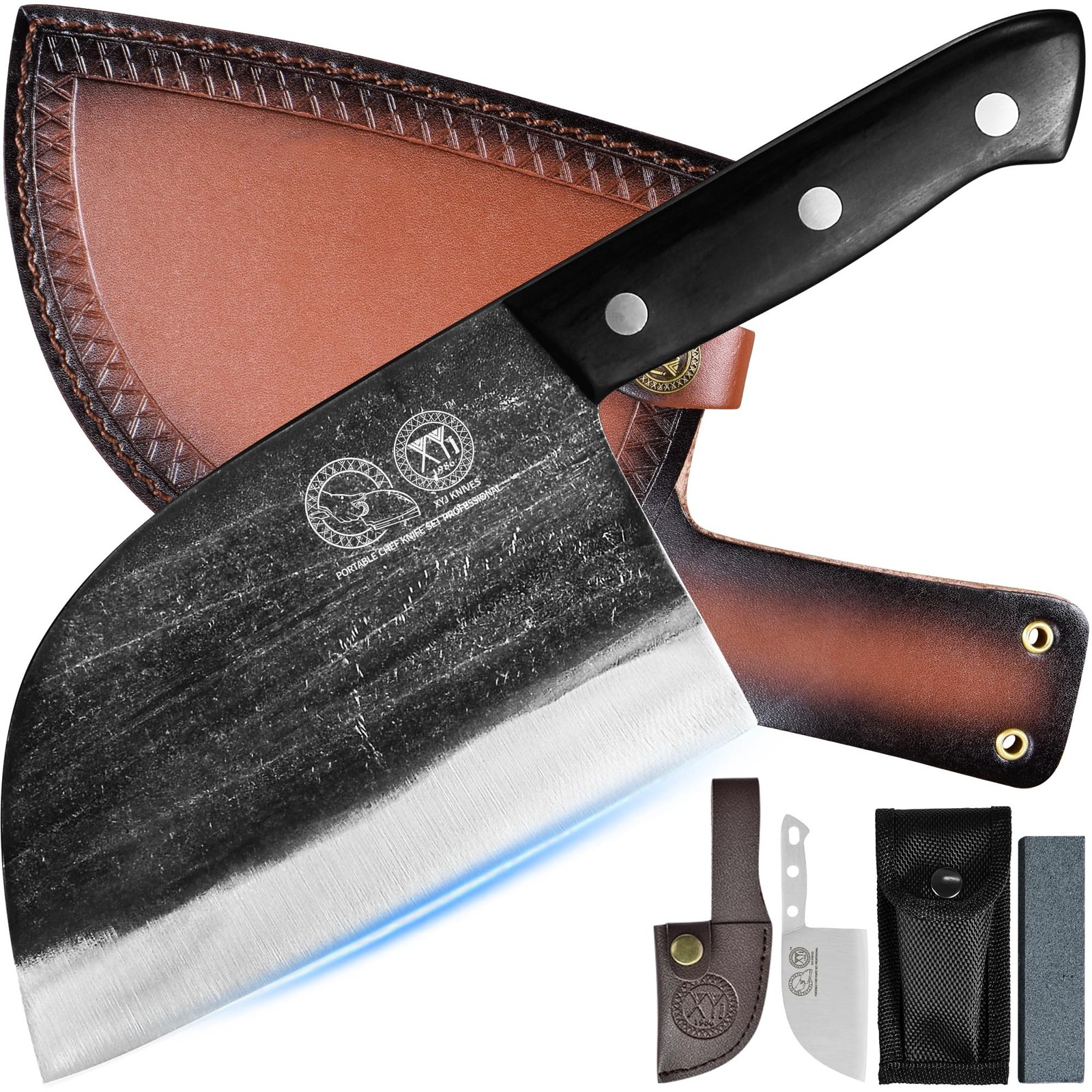 XYJ Authentic Since 1986,Outstanding Ancient Forging,6.7 Inch Full Tang,Serbi...