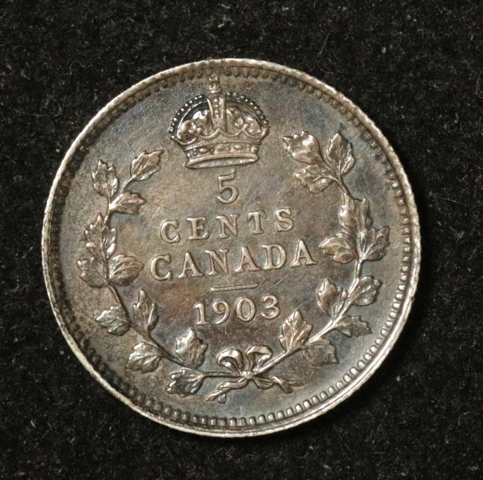 Canada 1903 5 Cents - Silver - Edward VII - High Grade!