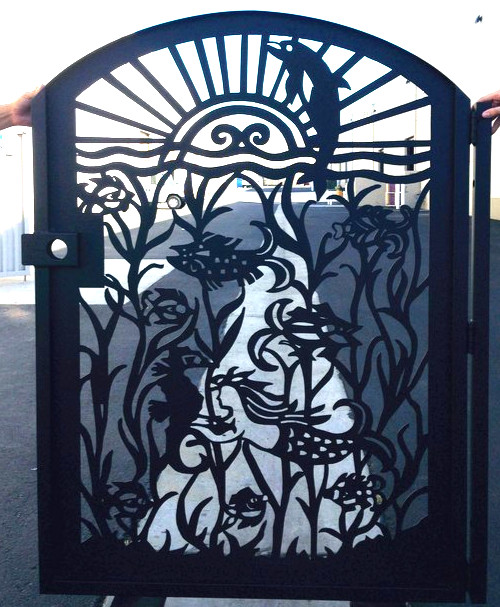 Contemporary modern metal gate, Modern Metal Gate, Custom size Art Pedestrian