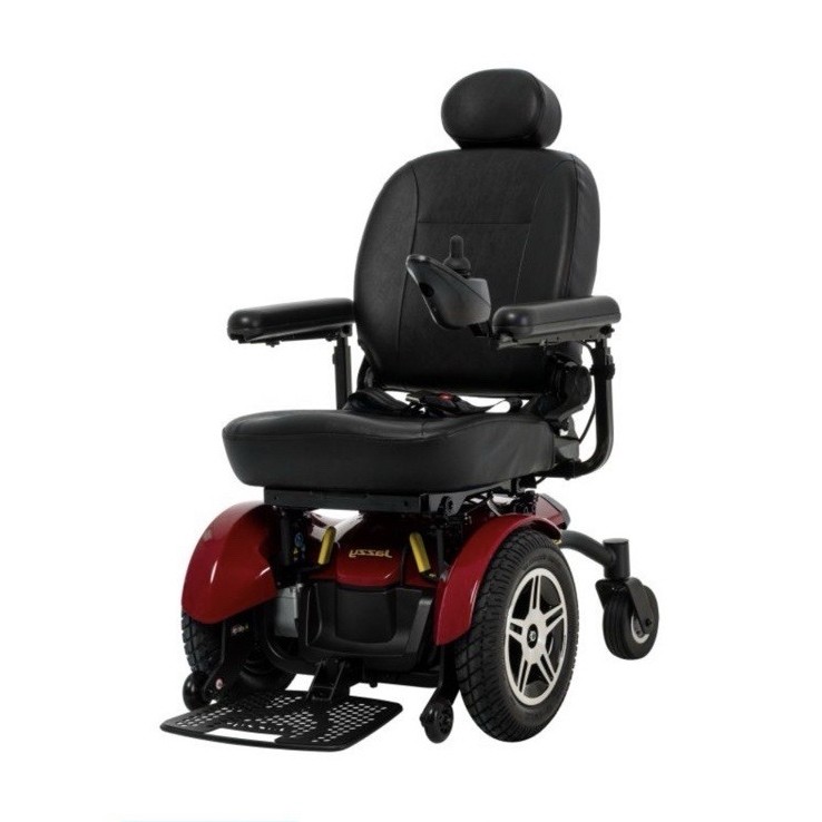 Pride Mobility Jazzy Elite HD Electric Powerchair, Red, 4 Wheels, Adult/Senior