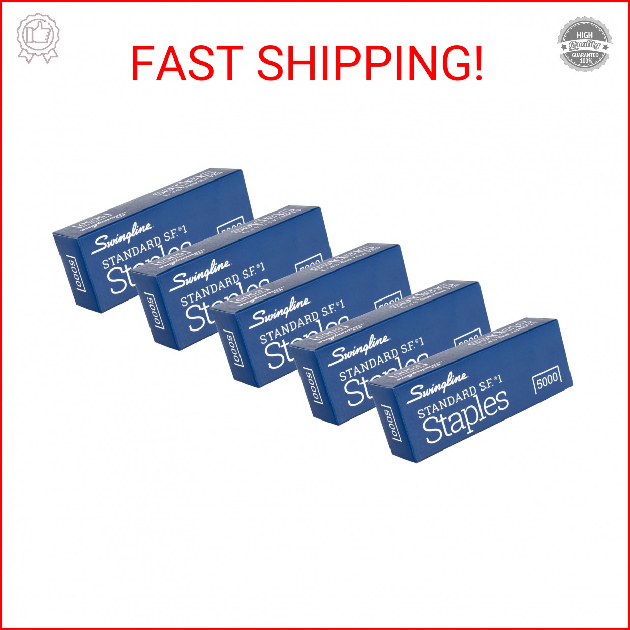 Swingline Staples, 5 Pack, Standard Staples for Desktop Staplers, 1/4" Length, 2