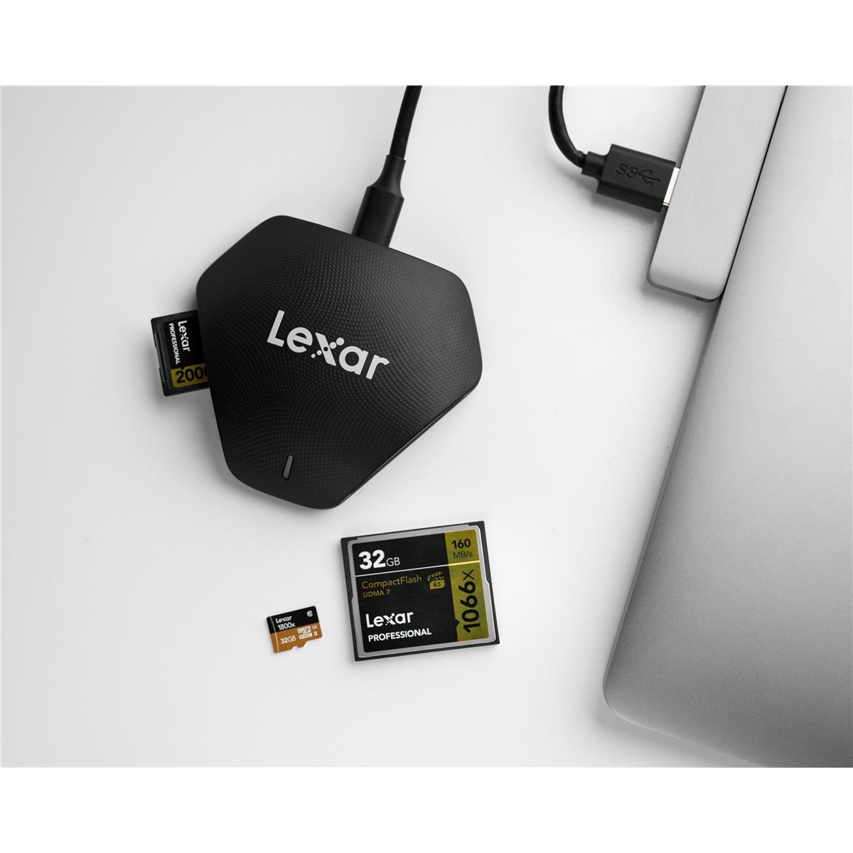 Lexar Professional Multi-Card 3-in-1 USB 3.0 Reader #LRW500URBNA