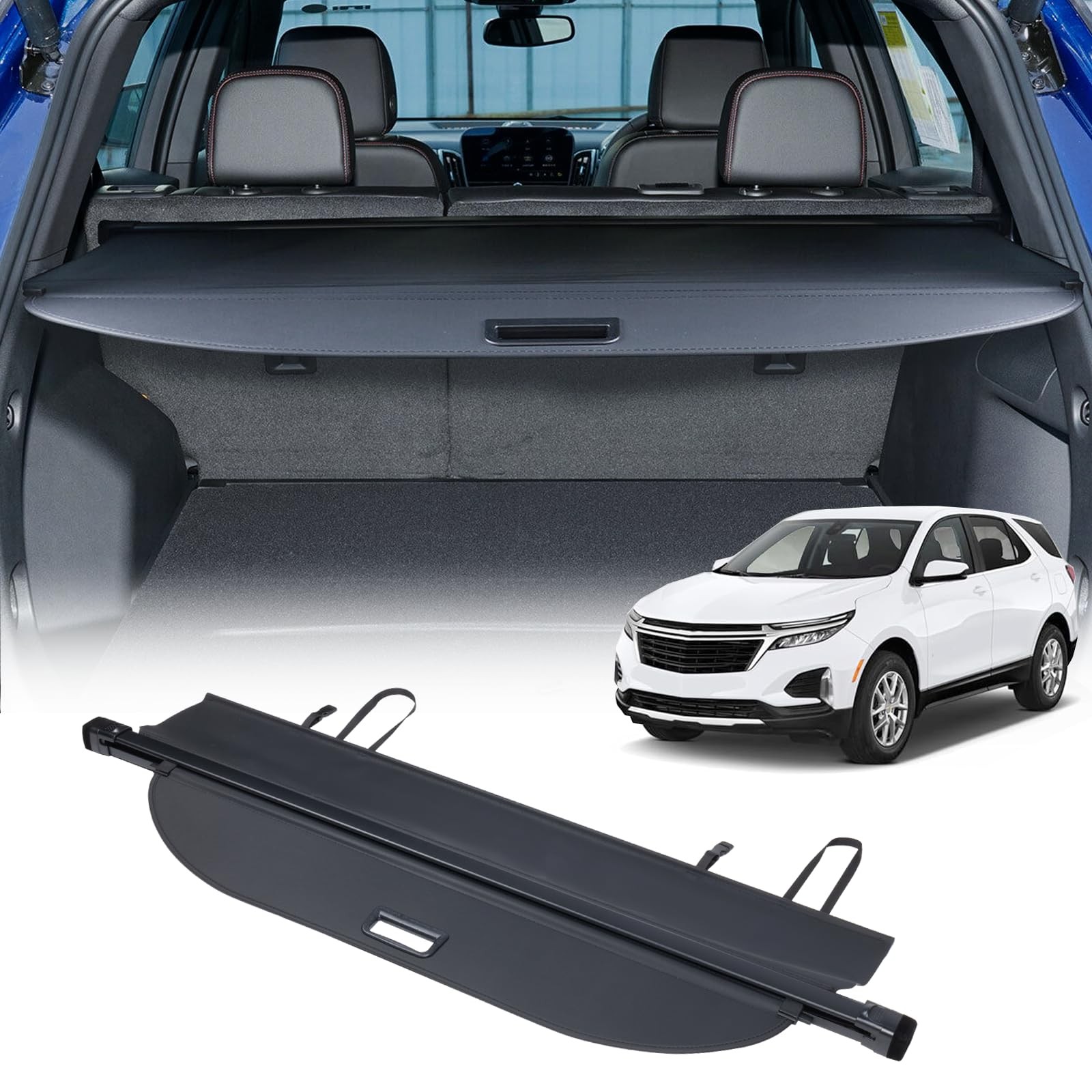 Retractable Cargo Cover for Chevy Equinox GMC Terrain 2018-2024 Anti-Peep Canvas