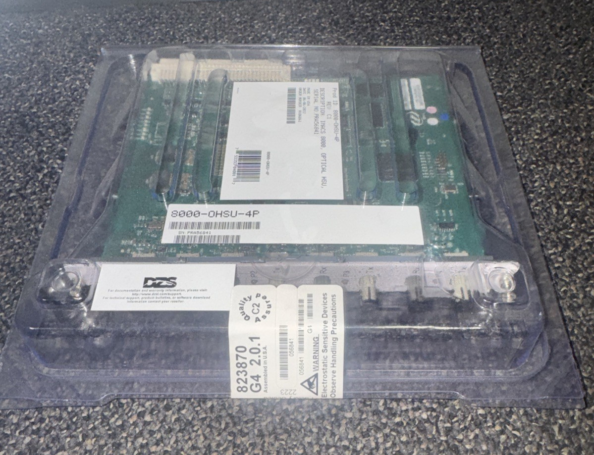New Zhone Premisys 8000-OHSU-4P 823870 4-port OHSU(Optical High-Speed Unit) Card