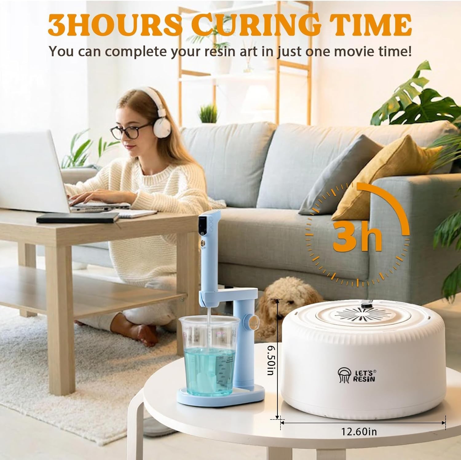 Effortless 3-Hours Resin Curing Machine: Large Tray & Smart One-Button Tech