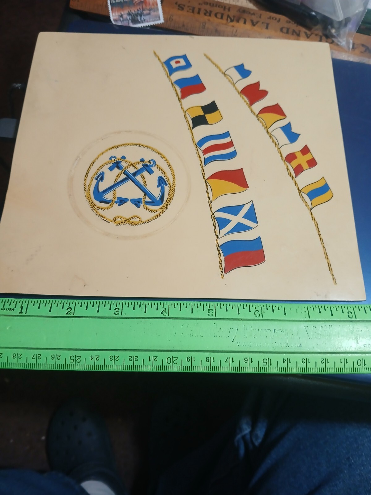 Military??? Plastic Decoration- Signal Flags And Fouled Anchors (23-177)