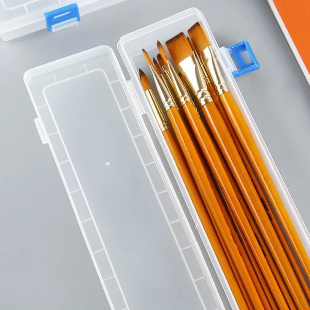 White Storage Box 33cm Art Brush Pencil Case Organizer Drawing Craft Tool