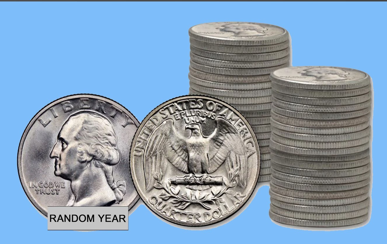 1940-1949 Washington 90% Silver Quarters ~ Quarter Estate Coin Lot ~ UNC+ MS+ BU