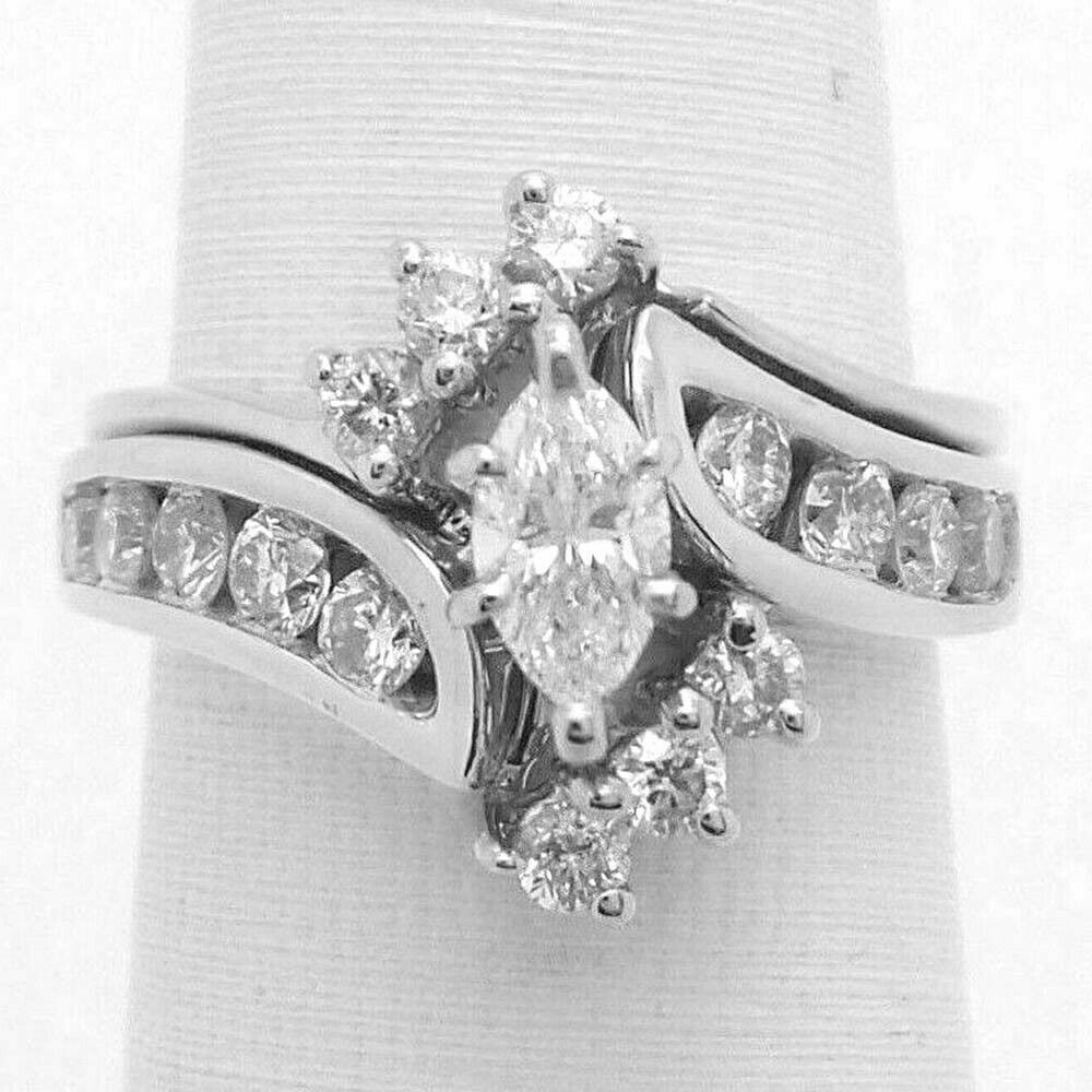 Lab-Created 1.90 Ct Marquise Cut Diamond Engagement Ring 925 Sterling Silver