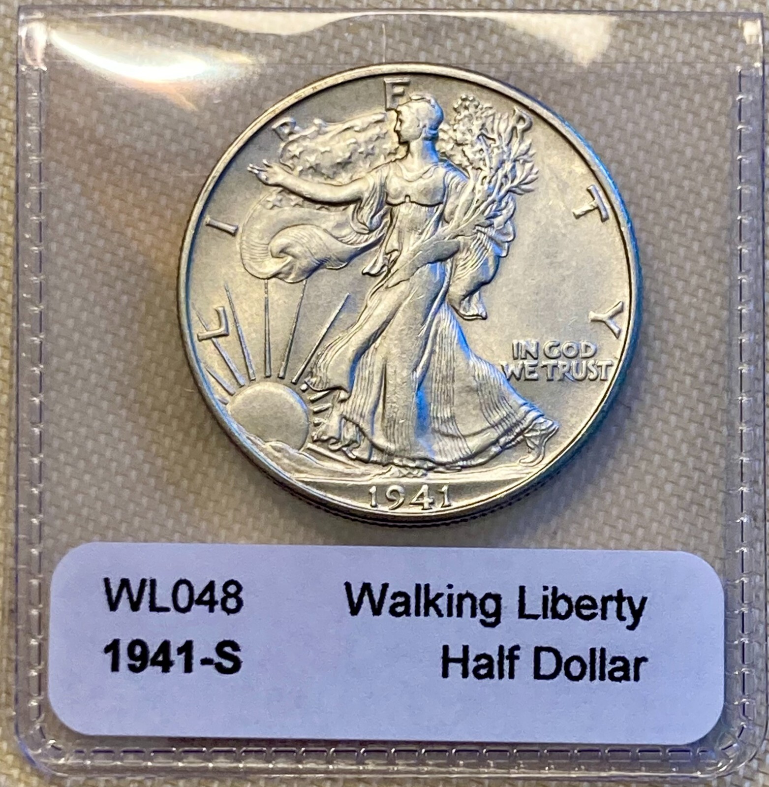 Exceptional 1941 S Walking Liberty Half Dollar - Beautiful BU with no Toning