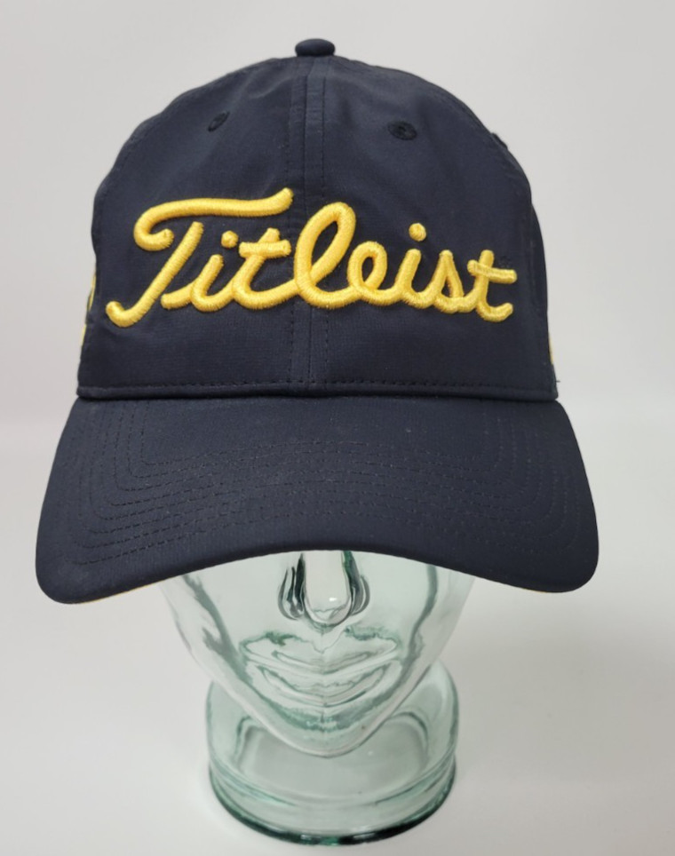 Titleist Pro V1 Footjoy Black Gold Embroidered Adjustable Golf Hat Cap