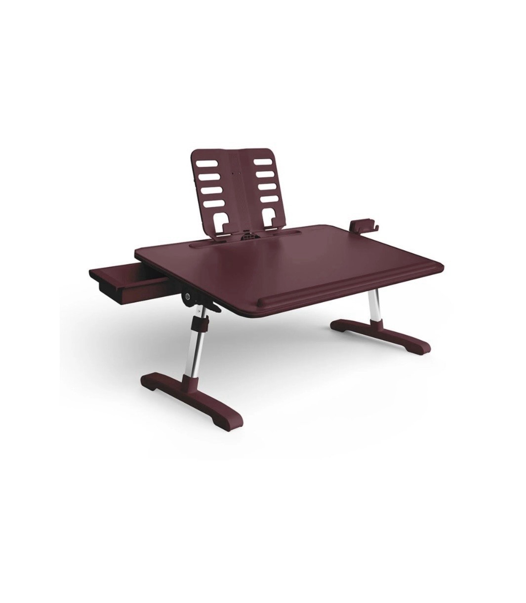 Limitless Total Desk Portable Adjustable Lap Burgundy Desk 23”W 14.5”L