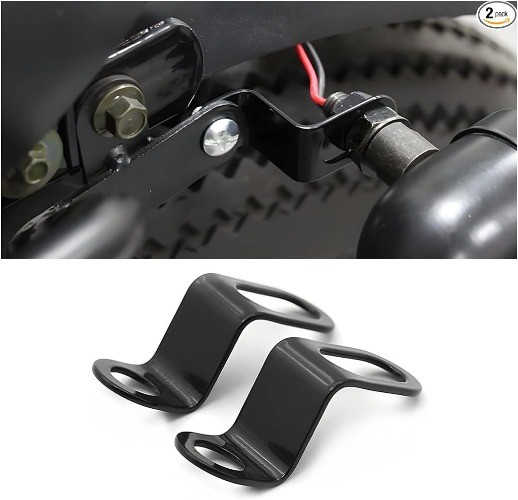 Motorcycle Rear Turn Signal Relocation Brackets, 2PCS Uni Style: Black/L Shape