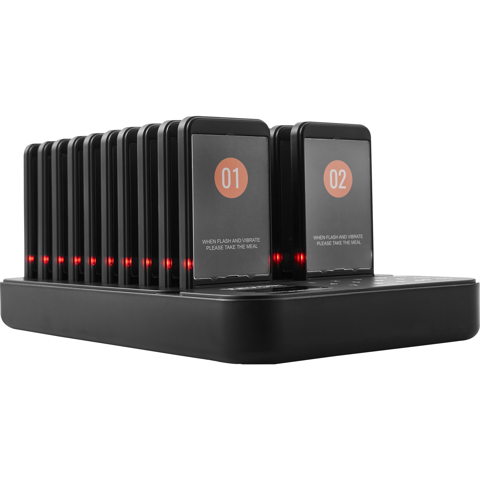 VEVOR Restaurant Wireless Pager System 20 Call Coasters Guest Queuing Calling