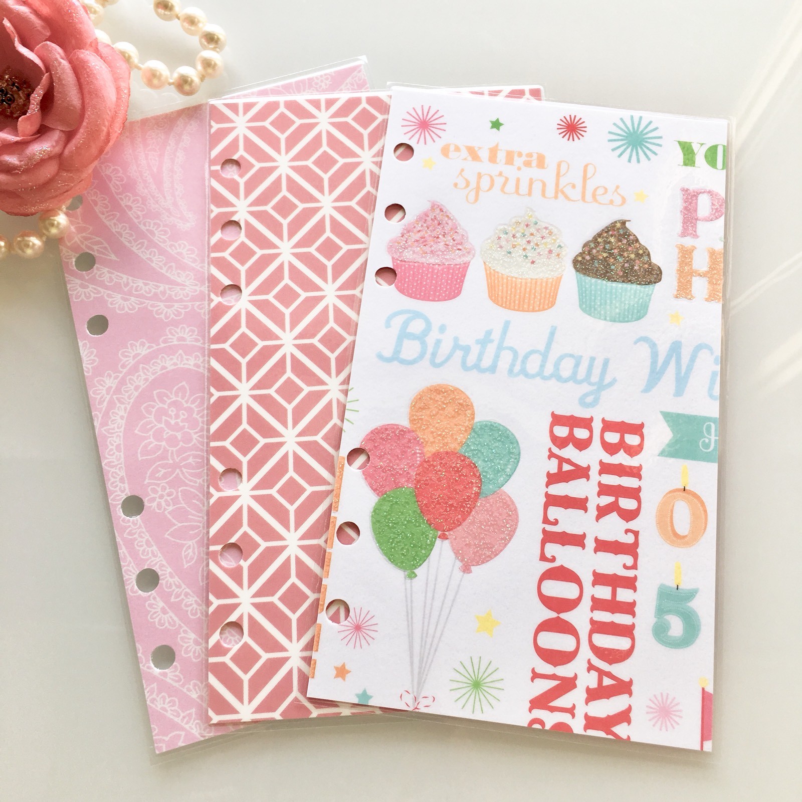 3x Laminated Personal Size Dashboards Fit Filofax, Kikkik, LV MM Planner
